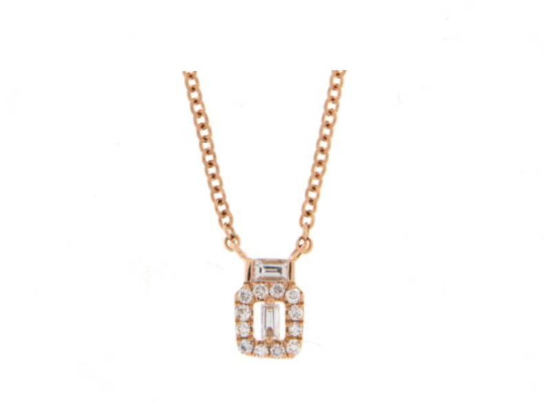 18KT ROSE GOLD NECKLACE WITH DIAMONDS PREZIOSE EMOZIONI GIANNI CARITA' FC1330/OR/2